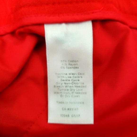 Talbots~Woman Size 2~Red/Black Skinny Ankle Pants Stretch. - Picture 4 of 9